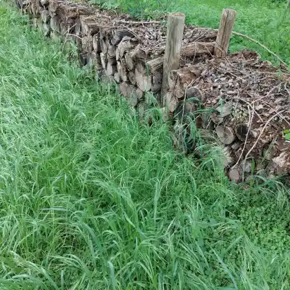 Holzstapel mit Lücken