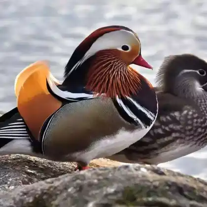 Foto von Mandarinente (Aix galericulata)